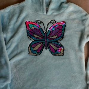 Fleece Butterfly Reversible Sequin Hoodie